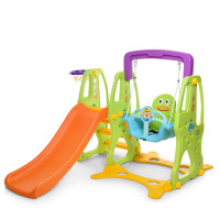 Детская горка-качель HF-H002 пластик, с баскетбольным кольцом(HF-H002)