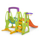 Детская горка-качель HF-H002 пластик, с баскетбольным кольцом(HF-H002)