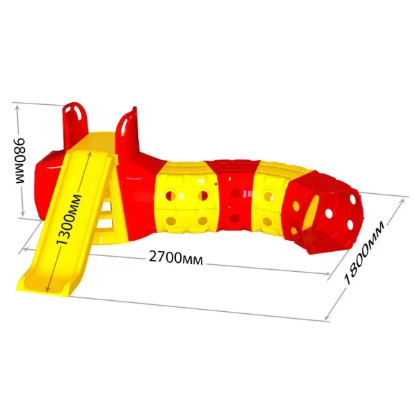 Детская Горка с тоннелем DOLONI-TOYS 01470/, 3 разных цвета