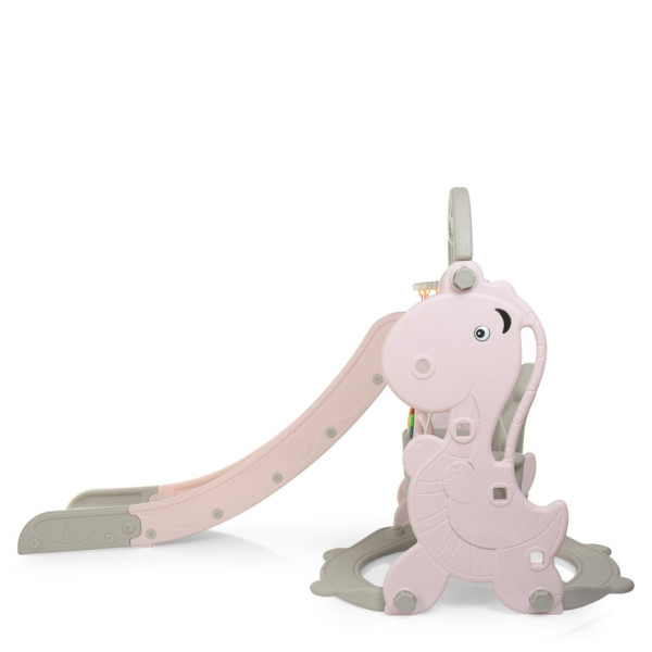 Дитяча гірка-гойдалка YG2020-2-8 пластик, з баскетбольним кільцем (YG2020-2-8)