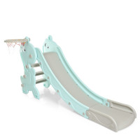 Детская горка YG2020-2-1-4 пластик, с баскетбольным кольцом(YG2020-2-1-4)