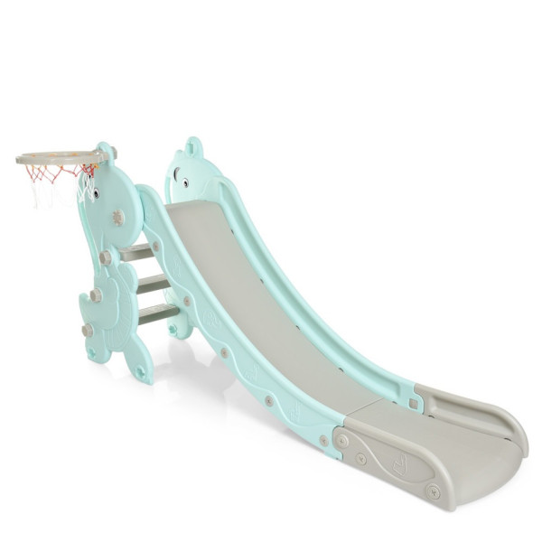Детская горка YG2020-2-1-4 пластик, с баскетбольным кольцом(YG2020-2-1-4)