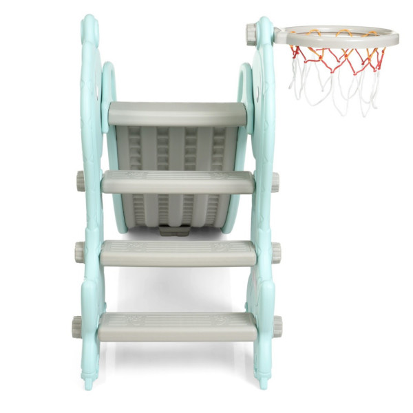 Детская горка YG2020-2-1-4 пластик, с баскетбольным кольцом(YG2020-2-1-4)