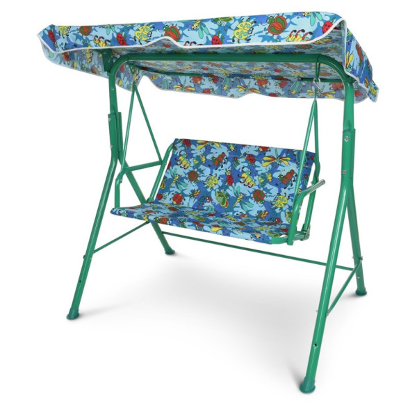 Гойдалка садова M 4019-4 метал, дах, синій (M 4019-4)