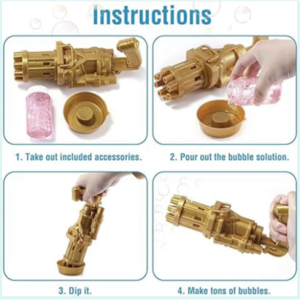 Генератор мыльных пузырей Bubble Gun Blaster "Пулемет" Bambi BB-04893(BB-04893)