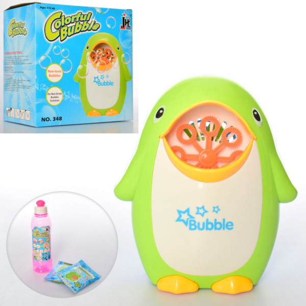 Генератор мильних бульбашок Пінгвін 348 з рідиною для мильних бульбашок (348)