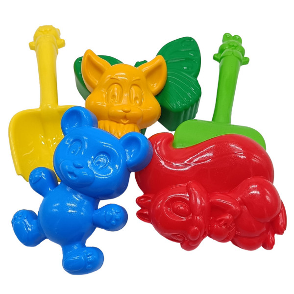 Набор для песочницы "Незабудка №4" 0954 лопатка, грабли, пасочки(0954)