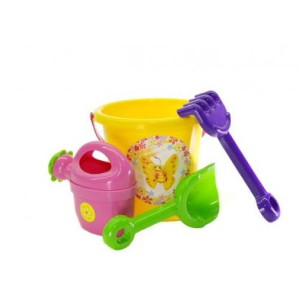 Ігровий набір для пісочниці №1 013555 з відерцем  Жовтий (013555/1)
