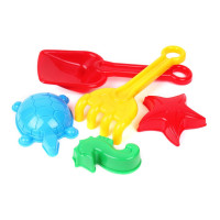 Іграшка набір "Лопатка+ грабельки" ТехноК 2254TXK з пасочками Червоний (2254TXK(Red))