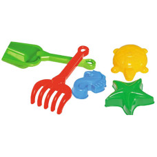Іграшка набір "Лопатка+ грабельки" ТехноК 2254TXK з пасочками Зелений (2254TXK(Green))