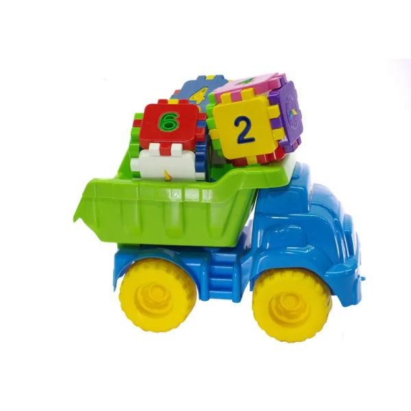 Дитячий ігровий пісочний набір 013585 з розвиваючим кубиком  Блакитний з салатовим (013585/1)