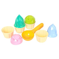 Игрушка "Набор для игры с песком" ТехноК 6610TXK, 4 формочки и ложечка(6610TXK)