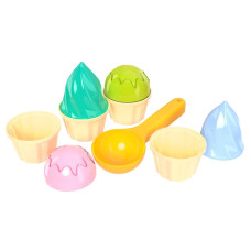 Игрушка "Набор для игры с песком" ТехноК 6610TXK, 4 формочки и ложечка(6610TXK)