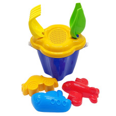 Набор для песочницы "Колокольчик №1" 0978 ведерко, лопатка, грабли Синий(0978(Blue))