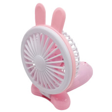 Вентилятор ручной портативный "Зайчик" VNTR-002-3  Розовый(VNTR-002-3(Pink))