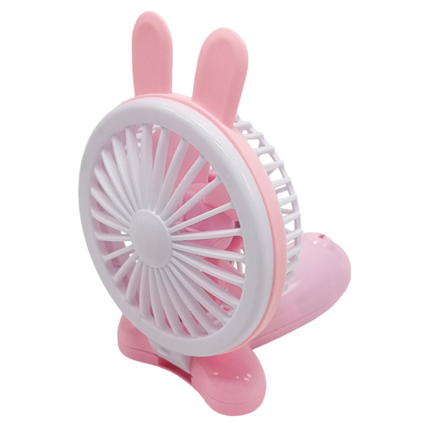 Вентилятор ручной портативный "Зайчик" VNTR-002-3  Розовый(VNTR-002-3(Pink))