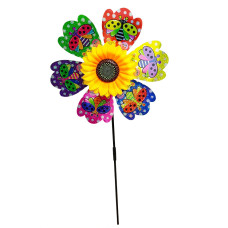 Детский ветрячок "Божья коровка" МR 1225-4 цветок диаметром 28 см, палочка 48 см(МR 1225-4)
