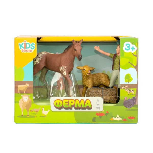 Дитячий іграшковий набір "Ферма" Q9899-T1_2 конячка, вівця, фермерка (Q9899-T1_2)