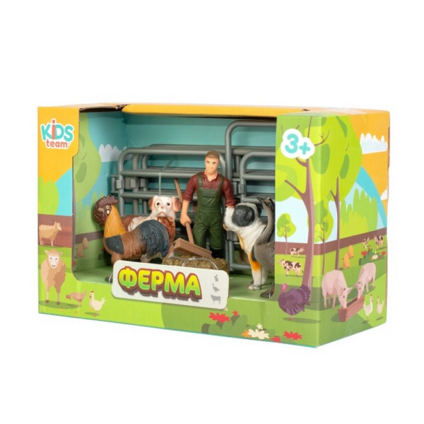 Дитячий іграшковий набір "Ферма" Q9899-X14_1 собаки, гусак, півень (Q9899-X14_1)