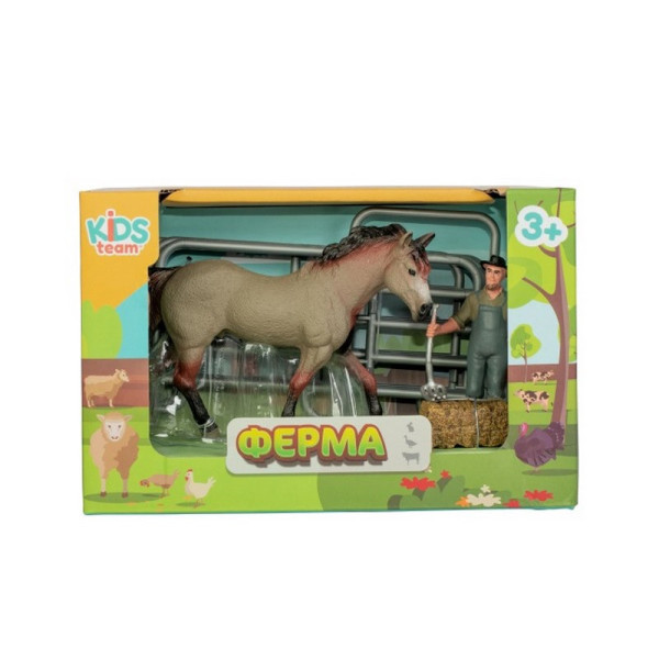 Дитячий іграшковий набір "Ферма" Q9899-X3_4 кінь з парканом (Q9899-X3_4)
