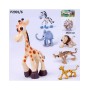 Дитячі фігурки диких тварин P 2901-6 лев, тигр, жираф, зебра, леопард, слон