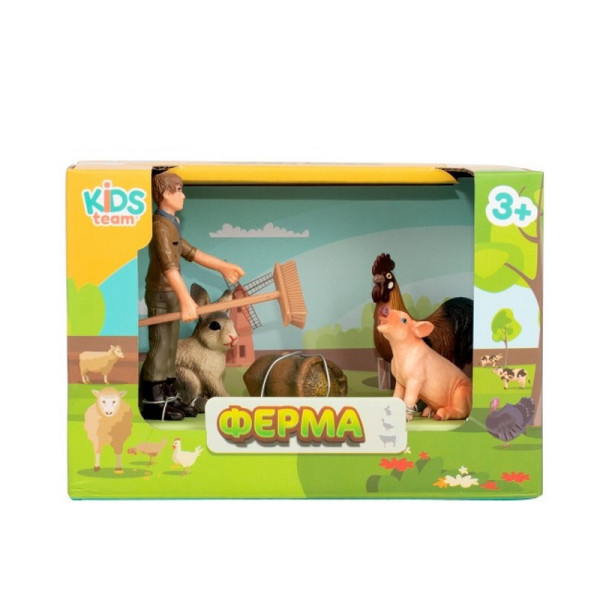 Дитячий іграшковий набір "Ферма" Q9899-T7_5 свинка, півник, кролик (Q9899-T7_5)
