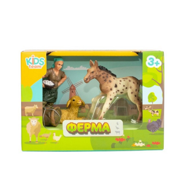 Дитячий іграшковий набір "Ферма" Q9899-T1_4 конячка, вівця, фермерка (Q9899-T1_4)