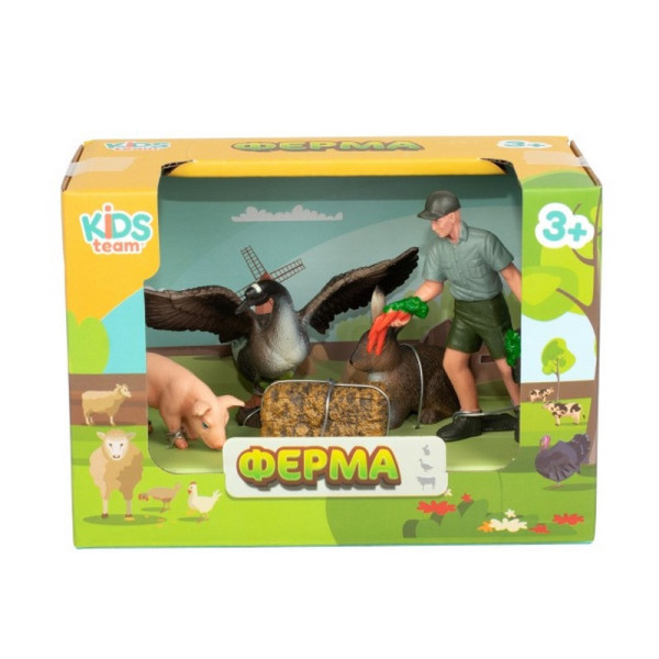 Дитячий іграшковий набір "Ферма" Q9899-T7_1 гусак, свинка, кролик (Q9899-T7_1)