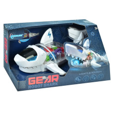 Интерактивная игрушка "Робот Акула" S-2A(White) белый, музыка, свет, подвижные детали, ездит(S-2A(White))
