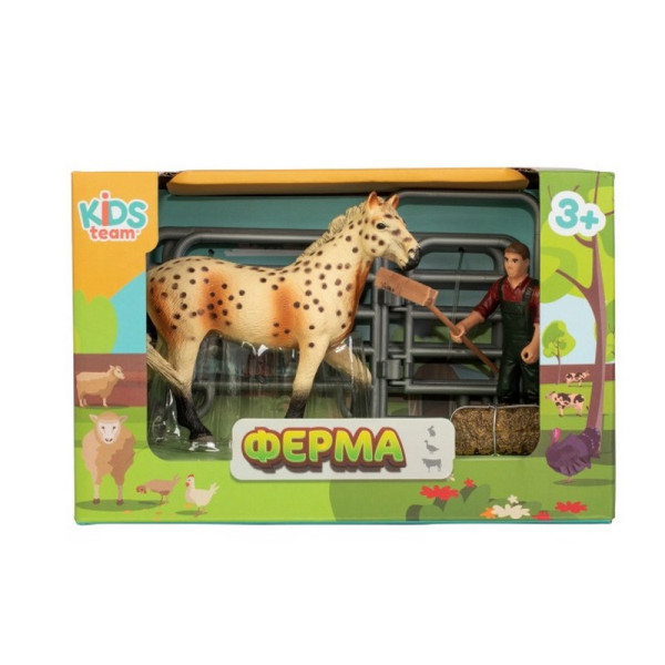 Дитячий іграшковий набір "Ферма" Q9899-X3_1 кінь з парканом (Q9899-X3_1)