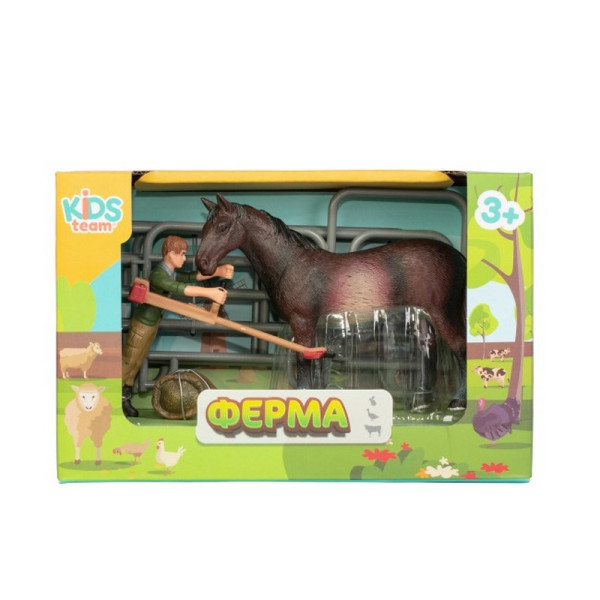 Дитячий іграшковий набір "Ферма" Q9899-X3_2 кінь з парканом (Q9899-X3_2)