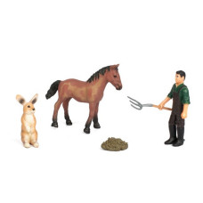 Дитячий іграшковий набір "Ферма" Q9899-T1_1 кролик, конячка, фермер (Q9899-T1_1)