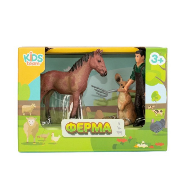 Дитячий іграшковий набір "Ферма" Q9899-T1_1 кролик, конячка, фермер (Q9899-T1_1)