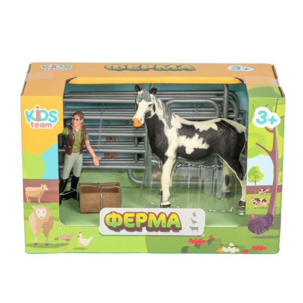 Дитячий іграшковий набір "Ферма" Q9899-X3_3 кінь з парканом (Q9899-X3_3)