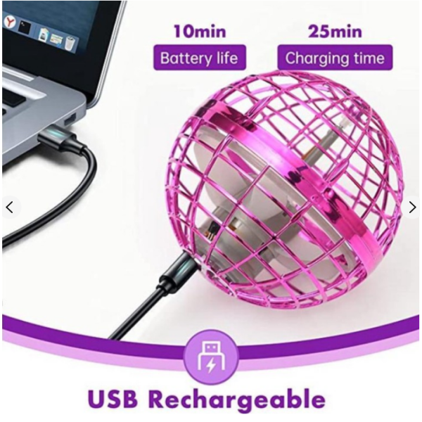 Літаюча куля-спіннер Flynova pro 368FN(Pink) зі світлом (368FN(Pink))