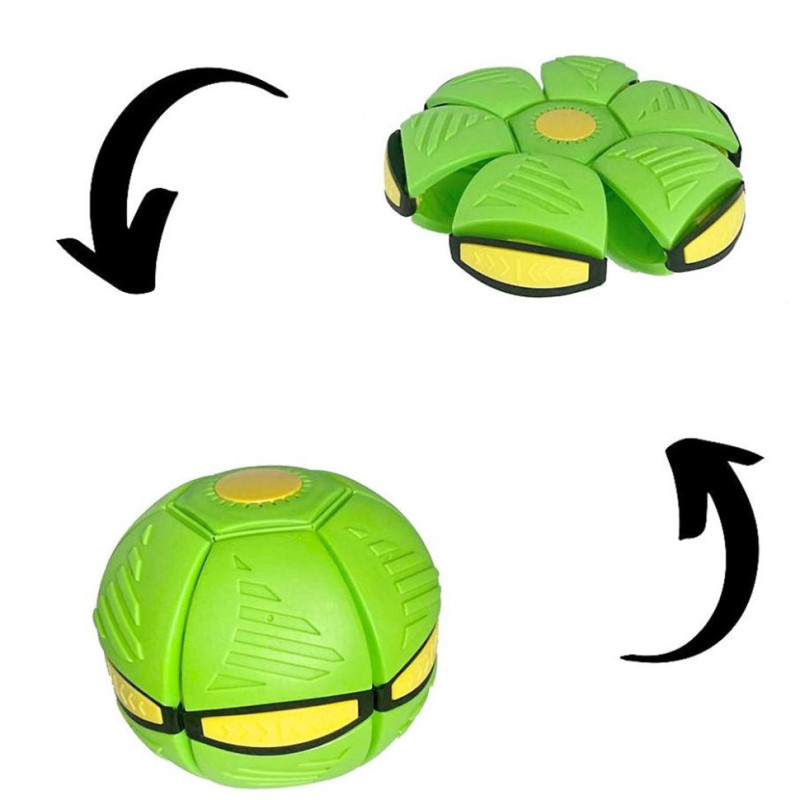 Летячий трансформерний м'яч, що летить, світиться FUNNY BALL disk 22 см PRR85