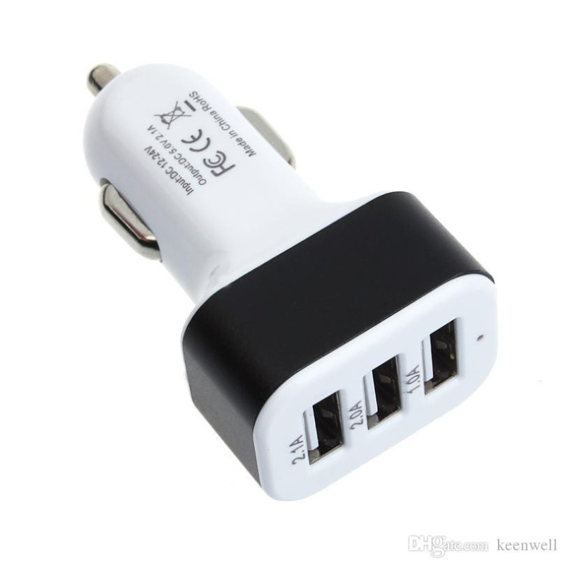 Автомобільний адаптер для зарядки YT005, 3-USB 1.1А /2.1А /3.1а