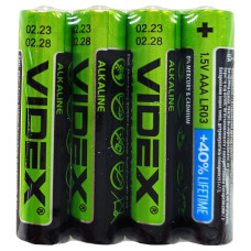 Батарейка щелочная Videx Alkaline Videx LR3 AAAx4, LR03/AAA блистер 4 штуки минипальчики блистер(Videx LR3 AAAx4)