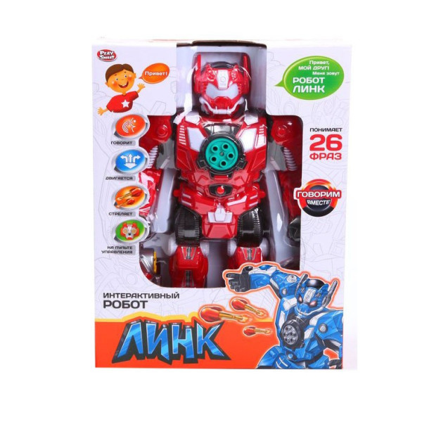 Интерактивный робот на радиоуправлении Линк PLAY SMART 9550RED 26 фраз