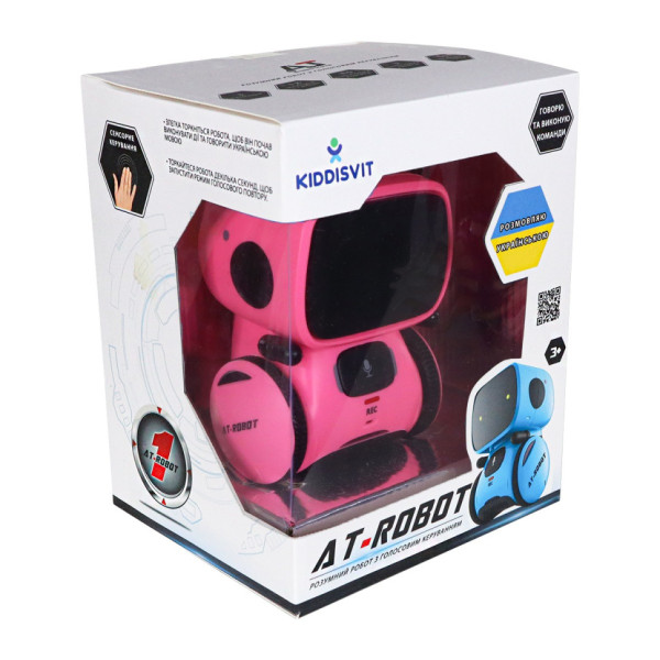 Дитяча іграшка "Інтерактивний робот" AT001-04-UKR рожевий, з голосовим керуванням (AT001-04-UKR)