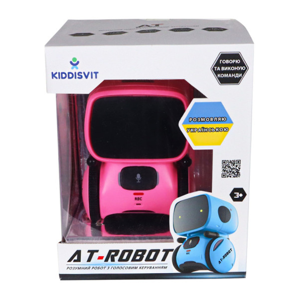 Дитяча іграшка "Інтерактивний робот" AT001-04-UKR рожевий, з голосовим керуванням (AT001-04-UKR)