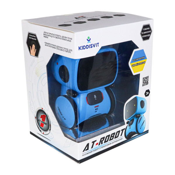 Дитяча іграшка "Інтерактивний робот" AT001-05-UKR синій, з голосовим керуванням (AT001-05-UKR)