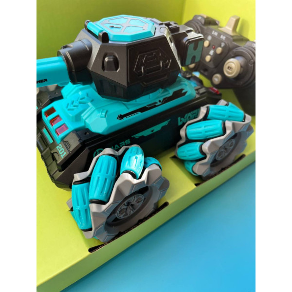 Танк на радіокеруванні KT907A(Turquoise) стріляє гелем, звук, світло (KT907A(Turquoise))