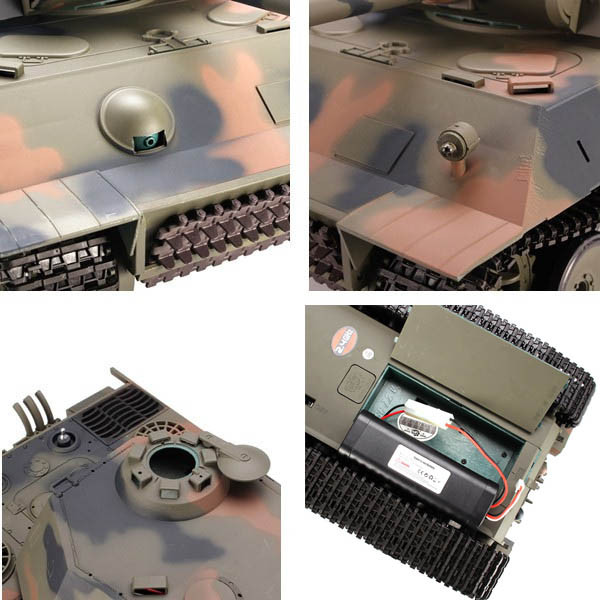 Танк на радіокеруванні German Panther HENG LONG 3819-1 стріляє кульками