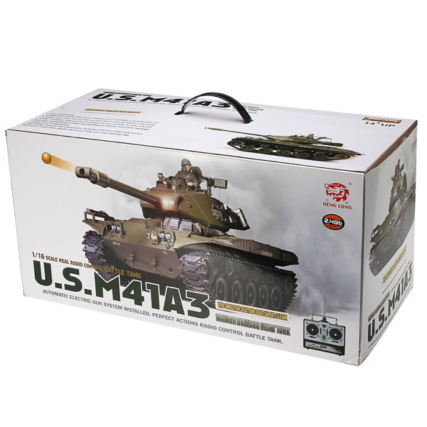 Танк Bulldog на радіокеруванні HENG LONG US M41A3 3839-1 стріляє кульками