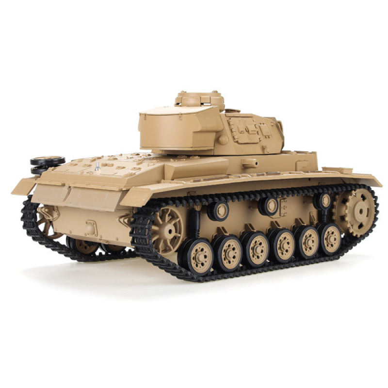 Танк на радіокеруванні Tauch Panzer III Ausf HENG LONG 3849-1 стріляє кульками