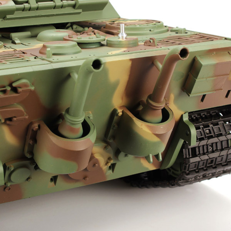 Танк на радіокеруванні German King Tiger HENG LONG 3888-1 стріляє кульками