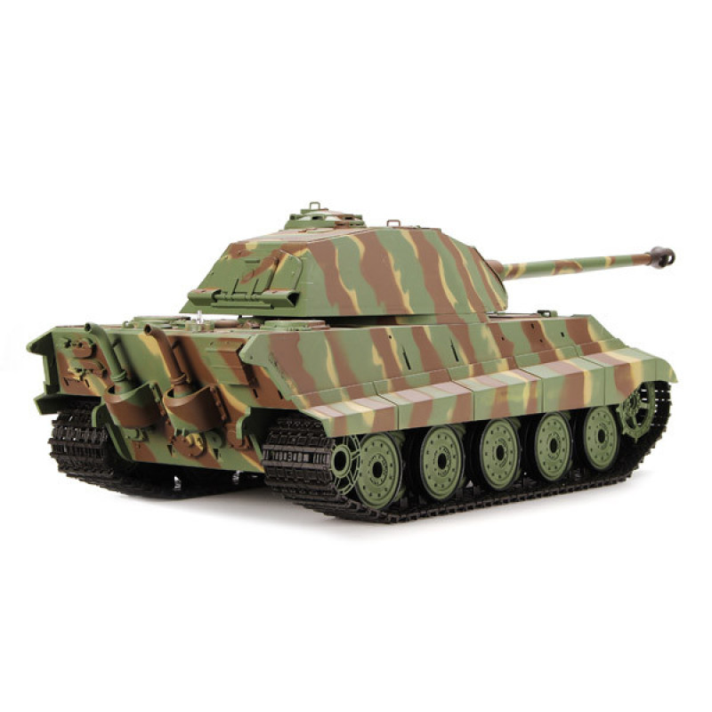 Танк на радіокеруванні German King Tiger HENG LONG 3888-1 стріляє кульками