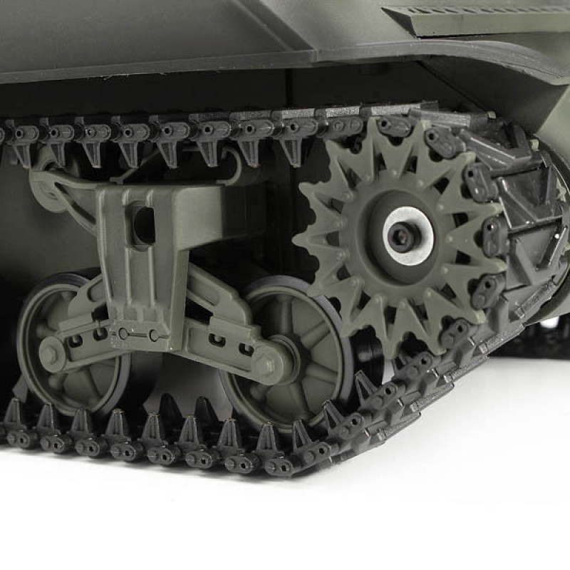 Танк на радиоуправлении M4A3 Sherman HENG LONG 3898-1 стреляет пульками