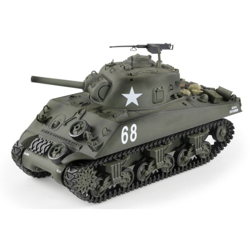Танк на радиоуправлении M4A3 Sherman HENG LONG 3898-1 стреляет пульками
